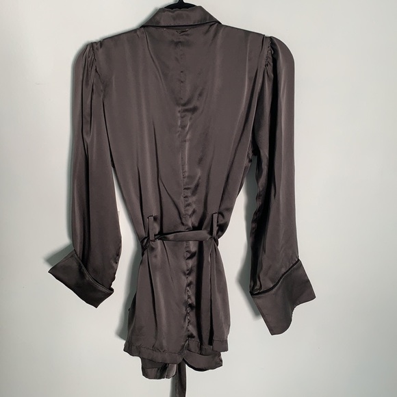 Gold Hawk *NWT* Pewter Grey Blazer / Kimono with Black Piping; SMALL - Picture 6 of 11